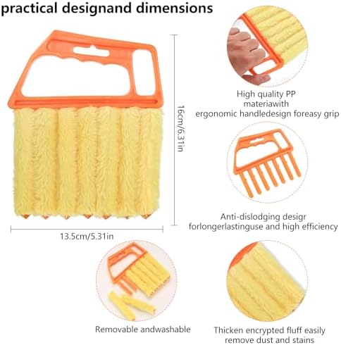 6pcs Window Venetian Blind Cleaner Duster Tool, Blind Duster, dusting Brush - Image 2