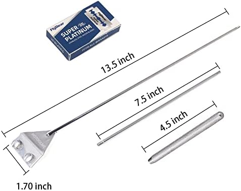 HOTOOLME Aquarium Scraper, 25.6" Stainless Steel Scraper Cleaning Razor - Image 3