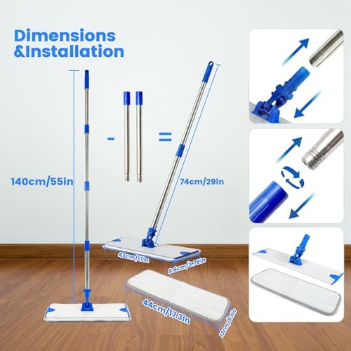 18" Professional Microfiber Mop, Flat Mop - Image 4