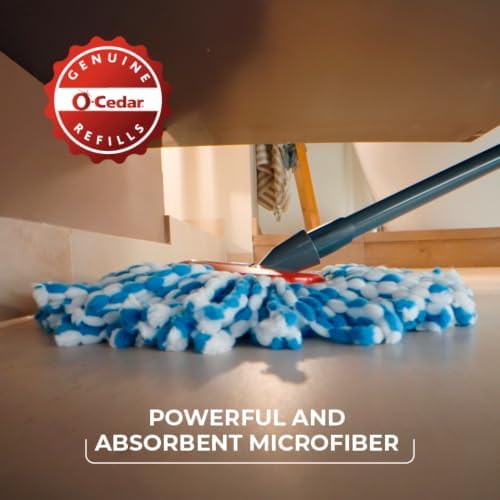 O-Cedar Punch Fruit-Shaped Scrub Sponge Pack + RinseClean Microfiber Spin Mop - Image 4