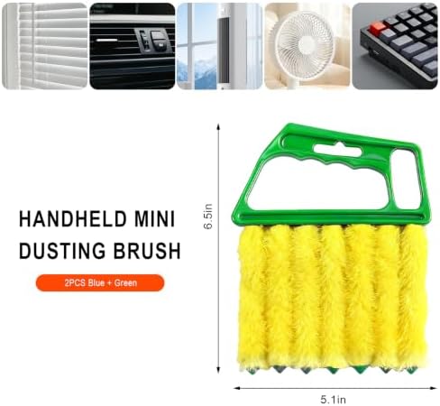 2PCS Blind Cleaner Duster Tool, 7-Finger Handheld Car Air Vent Dusting Cleaner - Image 2