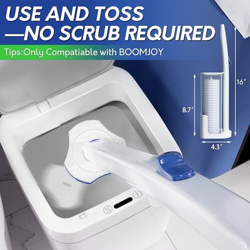 BOOMJOY Only Compatible BOOMJOY Disposable Toilet Brush, Replacement Heads - Image 6