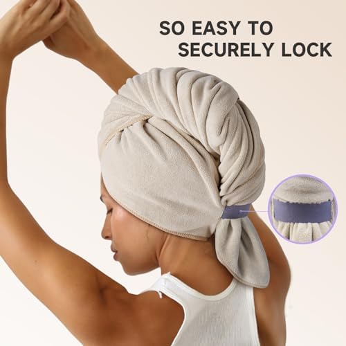 Umisleep Microfiber Hair Towel, Soft Anti-Frizz - Image 2