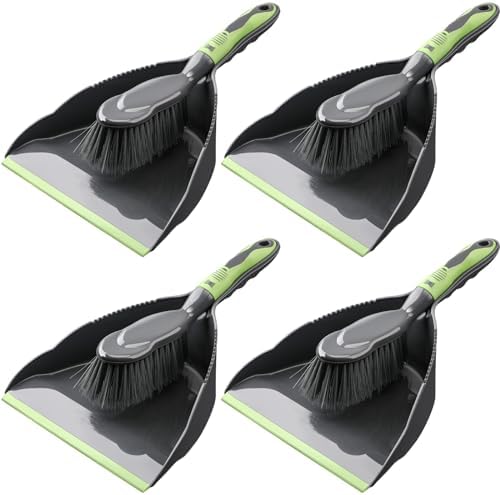 Zopeal 4 Set Dustpan and Brush Set, Small Handheld Broom by Zopeal