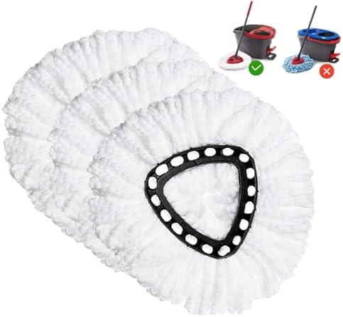Spin Mop Replacement Head 3 Pack Mop Refill Compatible by HigfraOfficial