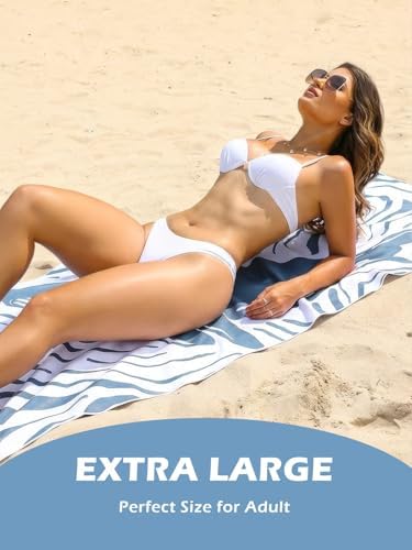 Eunzel 2 Pack Microfiber Beach Towel, Quick Dry Travel Towel Large Sand Free - Image 3