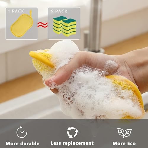 Multipurpose Kitchen Scrub Sponges, Heavy Duty Cleaning Non-Scratch Scrub Sponge - Image 5