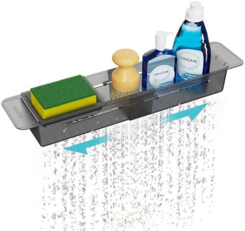 NiHome Extendable Sink Caddy, Small Telescopic Kitchen Brush Holder by NiHome