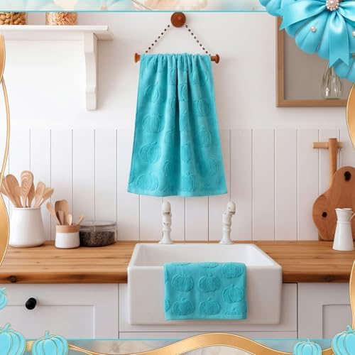 Mindsoft 2 Pcs Fall Hand Towels 3D Pumpkin Jacquard - Image 4