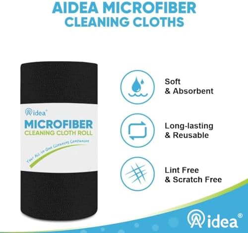 AIDEA Microfiber Cleaning Cloth Roll-50PK, Reusable Paper Towels 11.5×11.5" - Image 3