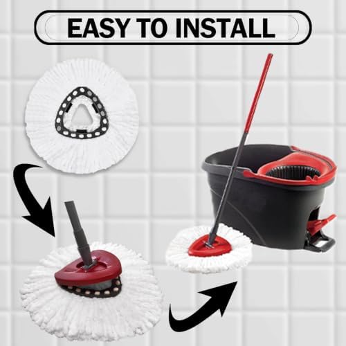 Spin Mop Replacement Microfiber Head Refill - Image 6