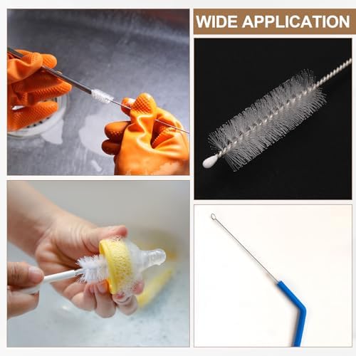 HARFINGTON Straw Cleaner Brush Set, 8 Inch Length 304 Stainless Steel and Nylon - Image 7