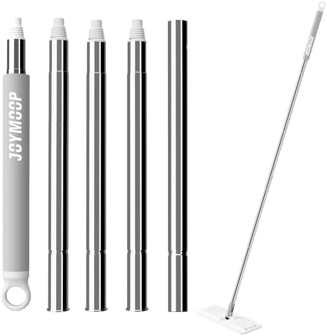 JOYMOOP Replacing Mop Handle, Replacing Flat Mop, Stainless Steel Mop Handle by JOYMOOP