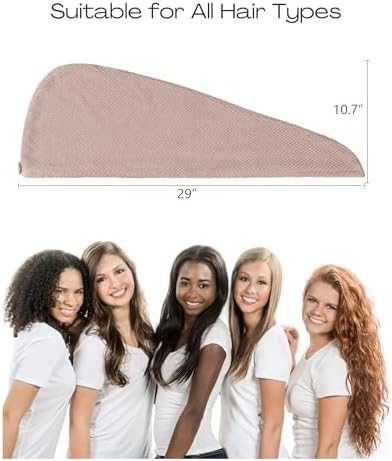 ROLSHOL 4 Pack Extra Large Microfiber Hair Towel Wraps - Image 2