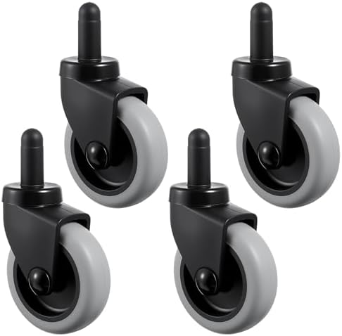 4pcs Mop Bucket Wheels Replacement – Non-Marking TPR Casters by Unknown