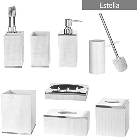 Creative Scents Estella White Toilet Brush Set - Image 7
