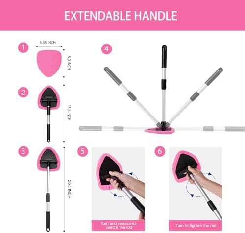Qydipclin 10pcs Windshield Cleaning Tool Car Interior Window Cleaner Kit - Image 5