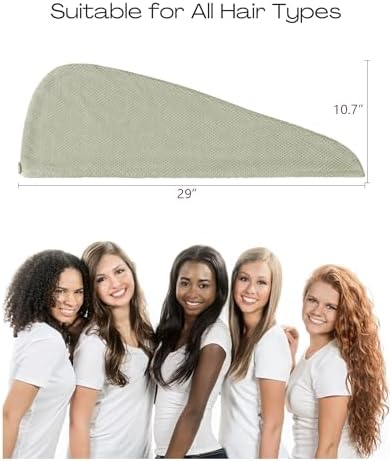 ROLSHOL 4 Pack Extra Large Microfiber Hair Towel Wraps - Image 2