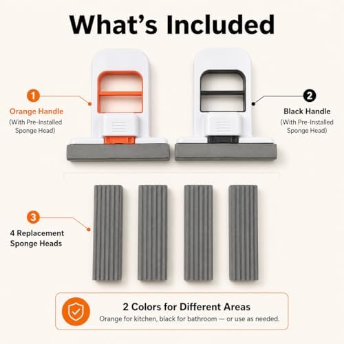 Self-Squeezing Mini Mop, Portable Foldable Handheld Mop - Image 2