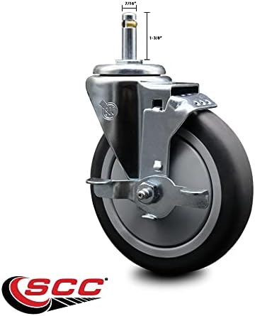 Rubbermaid Mobile Shelf Truck 5 Inch Replacement Swivel Caster - Image 2