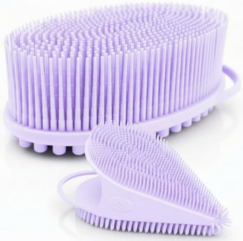 Avilana Premium Body Scrubber and Face Brush Set by Avilana