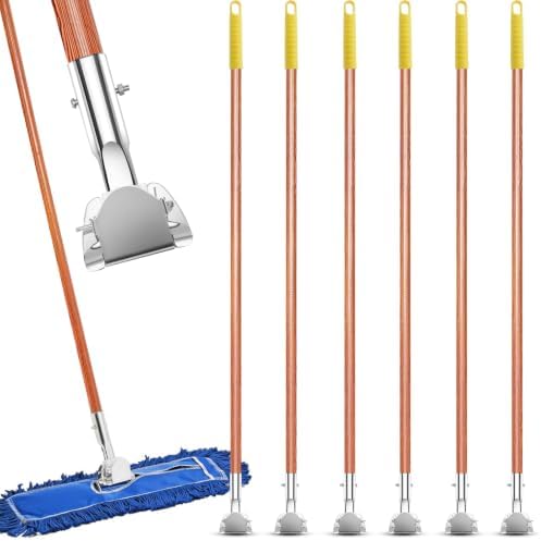 Sliner 6 Pcs Clip on Dust Mop Handle 51 Inch by Sliner