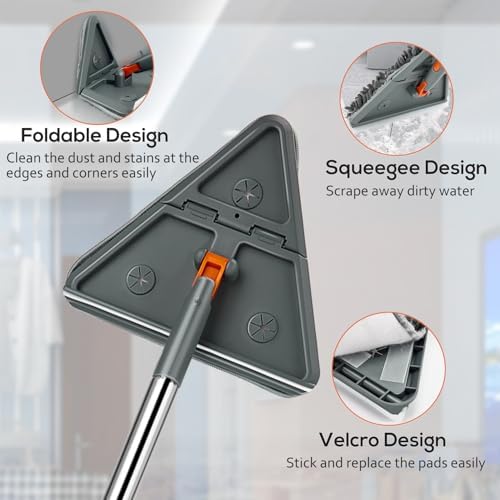Baseboard Cleaner Tool, Foldable Wall Mop - Image 3
