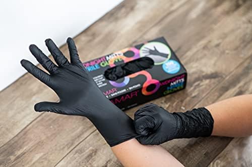 FRAMAR Black Nitrile Gloves Disposable Latex Free, - Image 7