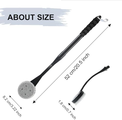 Gobiteli Back Scrubber for Shower, 20.5" Long Handle Shower Brush for Body for - Image 5