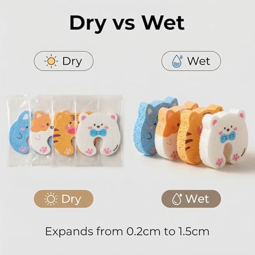 4 Pack Cute Animal Cellulose Sponges - Image 4