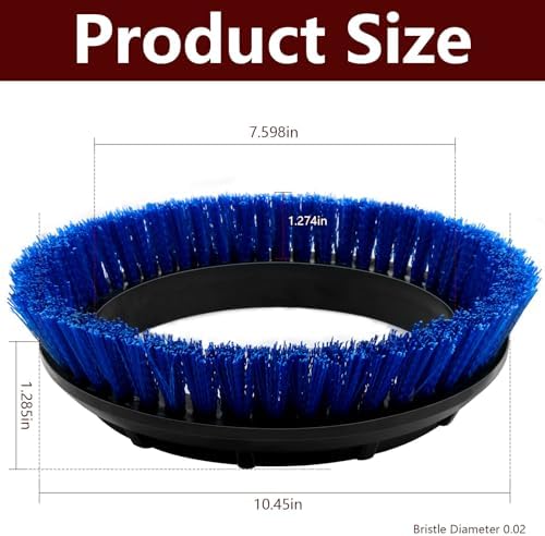 237058 Blue Crimped Polypropylene Scrub Orbiter Brush - Image 2