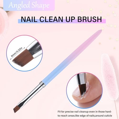 3Pcs Nail Clean Up Brushes, Nail Brushes - Image 4