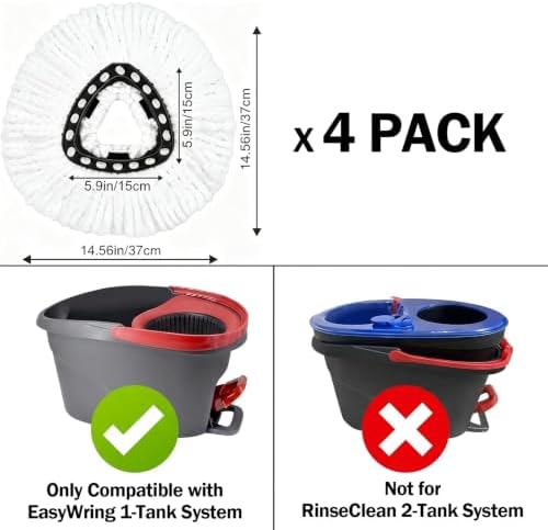 Spin Mop Replacement Microfiber Head Refill - Image 2