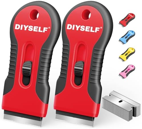 DIYSELF 2 Pack Razor Scraper, Glass Stove Top Scraper by DIYSELF