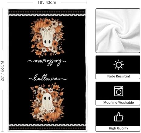 Artoid Mode Black Ghost Moon Halloween Kitchen Towels Set of 2 18x26 Inch - Image 6