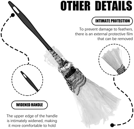 Cindeer 2 Pcs Feather Duster Halloween French Maid Accessory Feather Duster - Image 3