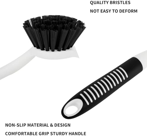 Dish Brush with Handle, 2 Pack Scrub Brushes - Image 5