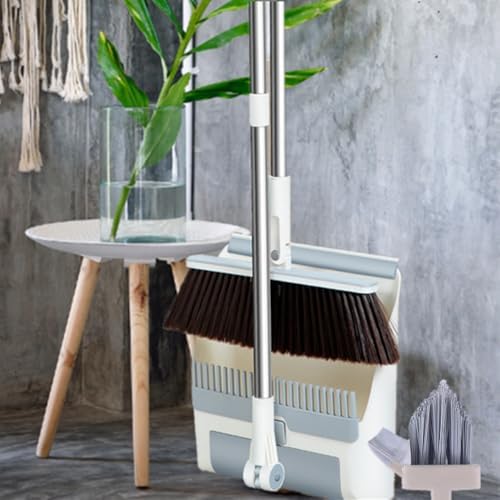 5-in-1 Foldable Cleaning Kit Broom & Dustpan Set by SPEALLOY