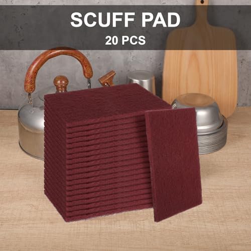 7447 General Purpose Scrub Pad, Maroon Brite Pads - Image 5
