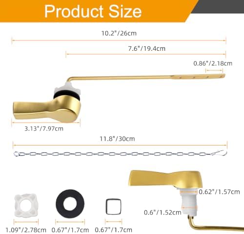 Hibbent Universal Metal Front Mount Toilet Handle Replacement Kit - Image 3