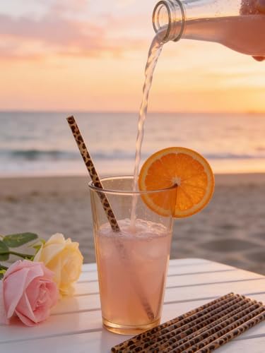10 Pcs Reusable Leopard Straws Drinking Straw - Image 2