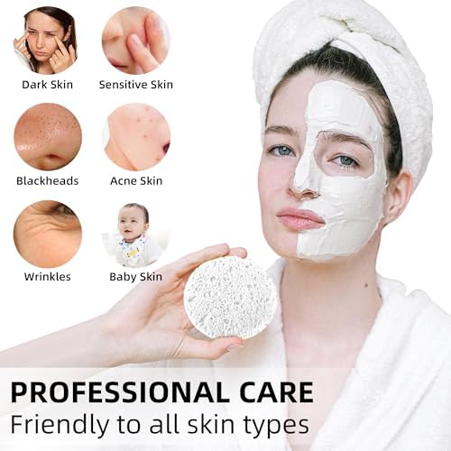 120-Count White Compressed Facial sponges - Image 3