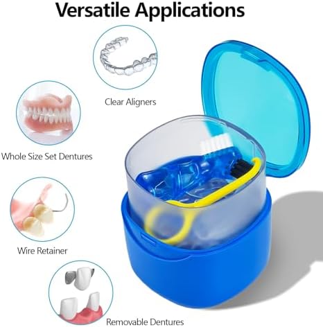 Denture Cleaning Case Dental Retainer Container Soaking Cup - Image 3
