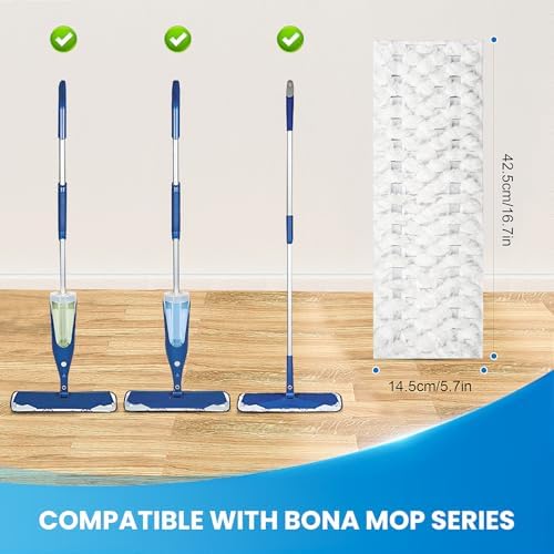 50 Pack Disposable Microfiber Cleaning Mop Pads - Image 2