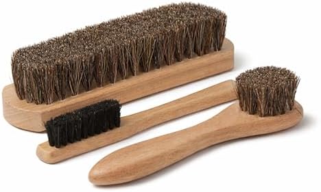 Lexol Horsehair Detailing Brush Set – Professional 3‑Piece Leather Cleaning & by Lexol
