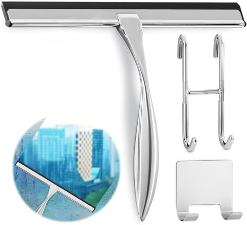 Shower Door Squeegee with Hook by ALPENKOK