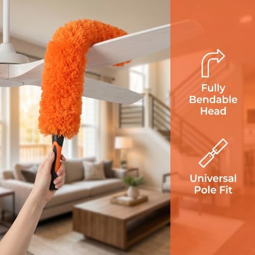 Microfiber Feather Duster for Telescopic Extendable Pole, Cleaning Duster Kit - Image 7