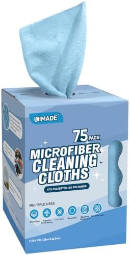 UNIMADE Microfiber Cleaning Cloth, 75 Sheets Microfiber Towels by Unimade