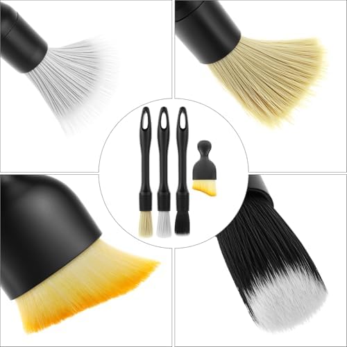 QWORK Car Detailing Brush Set for Interior & Exterior Cleaning, Wheels & Emblems - Image 6
