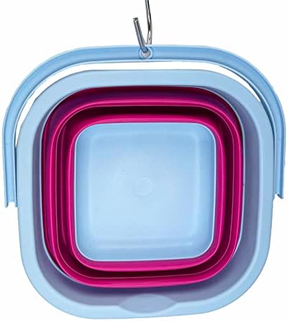 SAMMART Collapsible Rectangular Cleaning Bucket 5L- Foldable Camping Beach Sand - Image 5